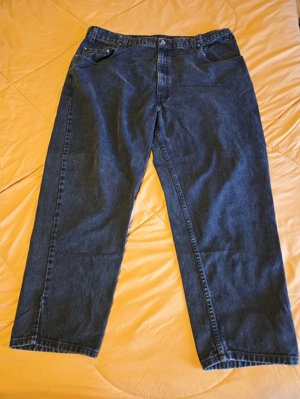 Levi's 545 Jeans Loose Fit Mens Size 40x30 (Actual 40x28) Faded Black Denim